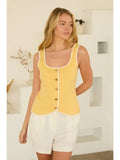 CONTRAST PIPING VEST