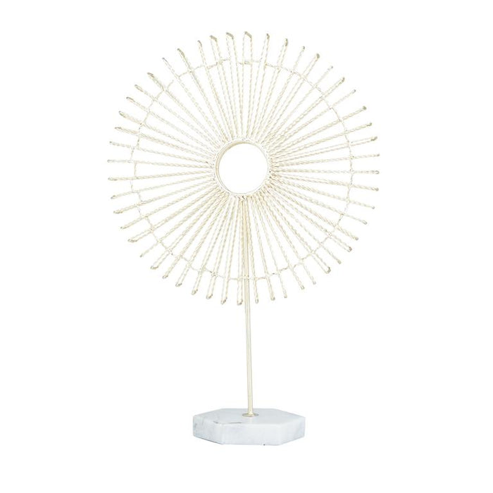 COSMOLIVING BY COSMOPOLITAN GOLD MARBLE STARBURST SCULPTURE