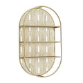 COSMOLIVING BY COSMOPOLITAN GOLD METAL OVAL 3 SHELF WALL SHELF