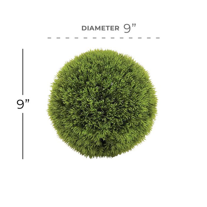 COSMOLIVING BY COSMOPOLITAN GREEN FAUX FOLIAGE BOXWOOD TOPIARY ARTIFICIAL FOLIAGE BALL