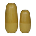 COSMOLIVING BY COSMOPOLITAN YELLOW CERAMIC VASE