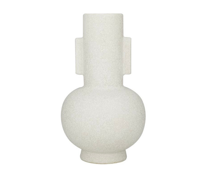 COSMOPOLITAN WHITE CERAMIC HANDMADE VASE