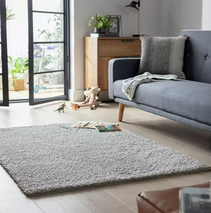 Cosy Dove Grey Rug 120x170cm | Modern Living Room Floor Rug Carpet
