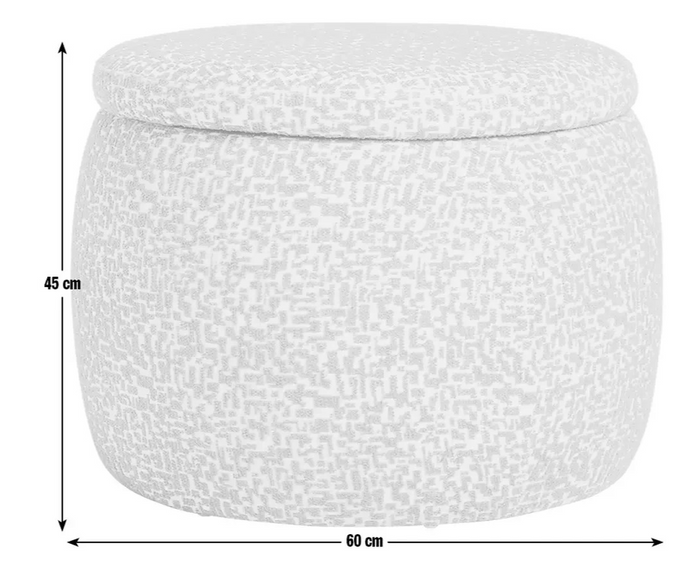 Cove Fabric Storage Ottoman Brown & Cream | Upholstered Storage Bench Furniture
