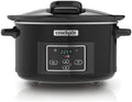 Crockpot 4.7L Hinged Lid Digital Slow Cooker - Black