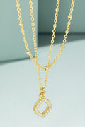 DIAMOND SHAPED LAYERED PENDANT NECKLACE