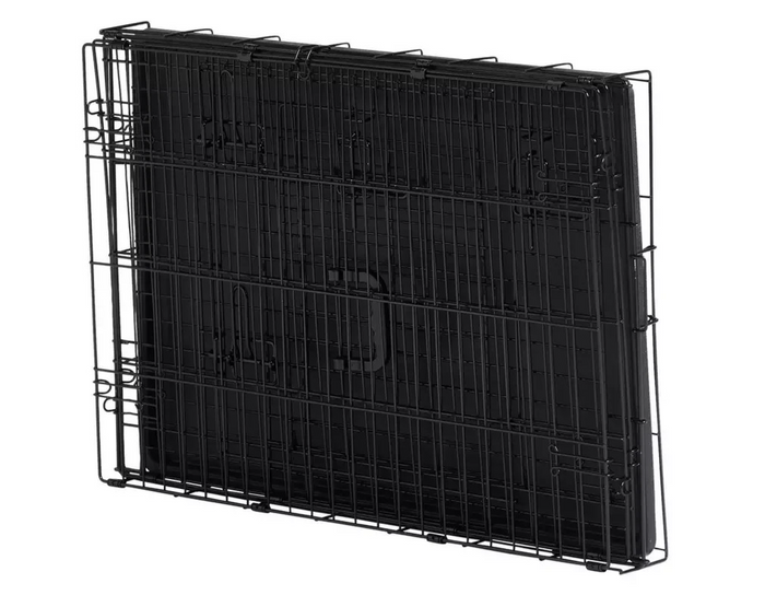Double Door 30 Inch Pet Cage Medium | Metal Dog Crate Animal Kennel Furniture