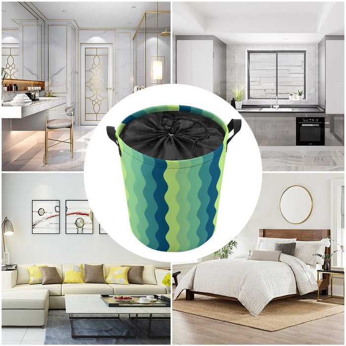 Drawstring collapsible Laundry Basket