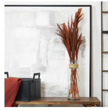 DRIED PLANT PAMPAS NATURAL FOLIAGE WITH LONG STEMS, 2" X 1" X 35"