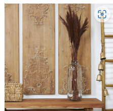DRIED PLANT PAMPAS NATURAL FOLIAGE WITH LONG STEMS, 2" X 1" X 35"