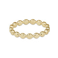 E Newton Classic Gold 2.5mm Beaded Disc Ring