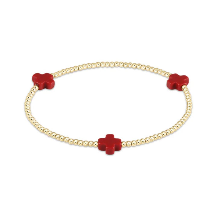 E Newton Signature Cross Color Gold Bracelet