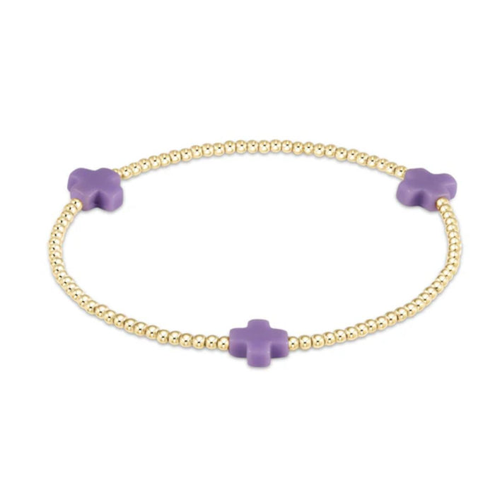E Newton Signature Cross Color Gold Bracelet