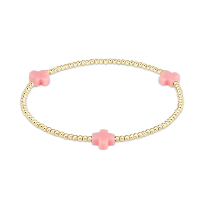 E Newton Signature Cross Color Gold Bracelet