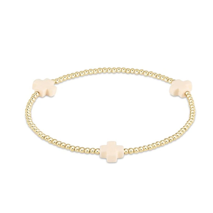 E Newton Signature Cross Color Gold Bracelet