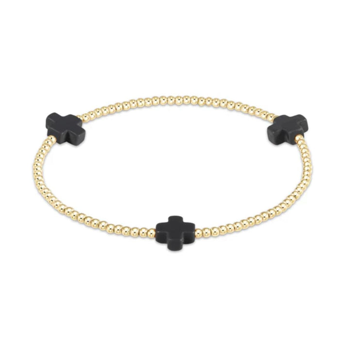 E Newton Signature Cross Color Gold Bracelet