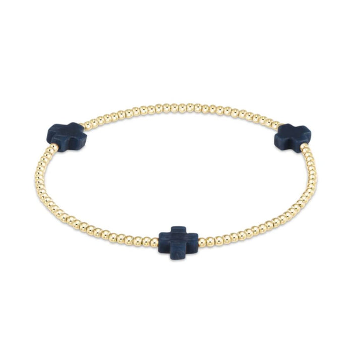 E Newton Signature Cross Color Gold Bracelet