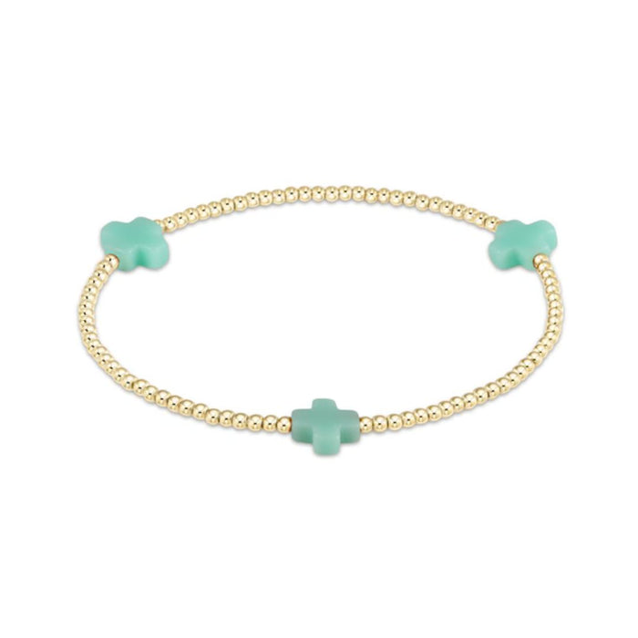 E Newton Signature Cross Color Gold Bracelet