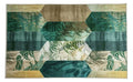 Eden Leaf Tile Green Flatweave Rug 170x120cm | Modern Living Room Floor Rug Carp