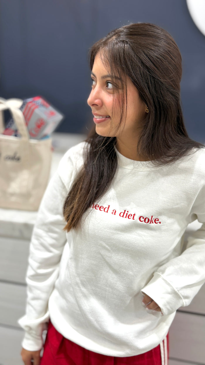 Embroidered Sweatshirt- Diet Coke