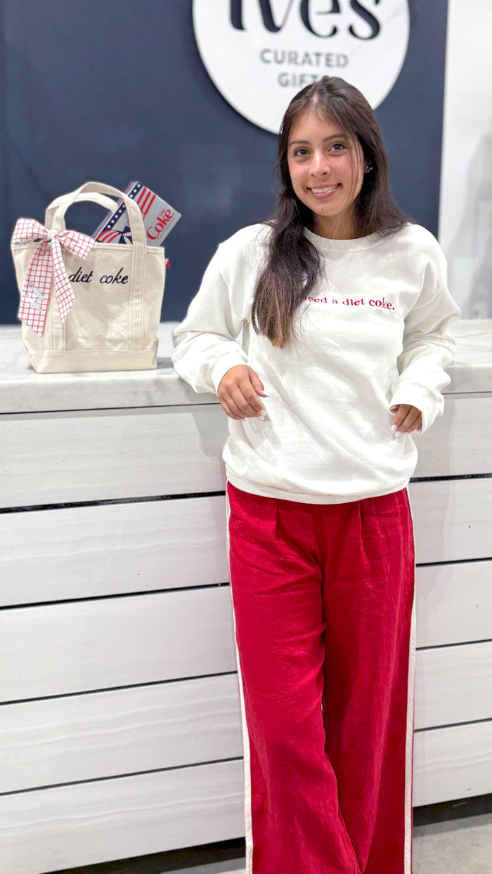 Embroidered Sweatshirt- Diet Coke