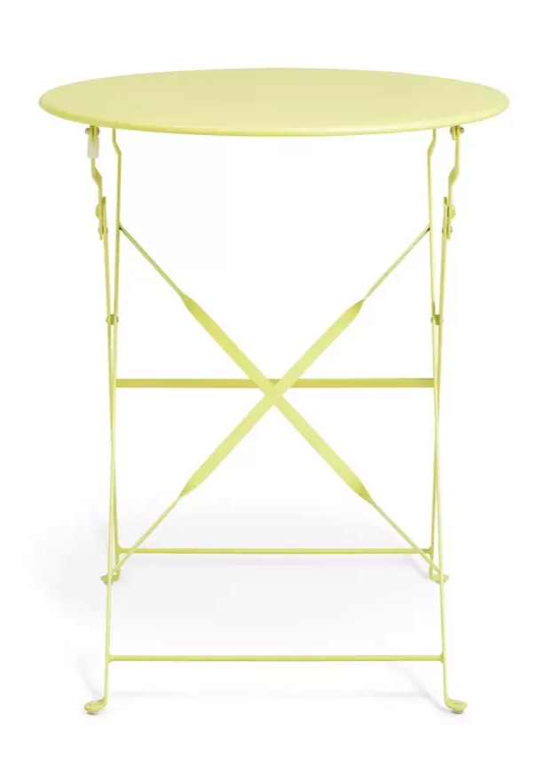 Eve 2 Seater Folding Metal Garden Bistro Set Yellow | Outdoor Patio Set