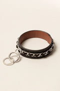FAUX LEATHER UPCYCLED CHAIN KEYCHAIN