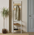 Flindor Hallway Tree Oak | Hallway Coat Rack Shoe Storage Furniture