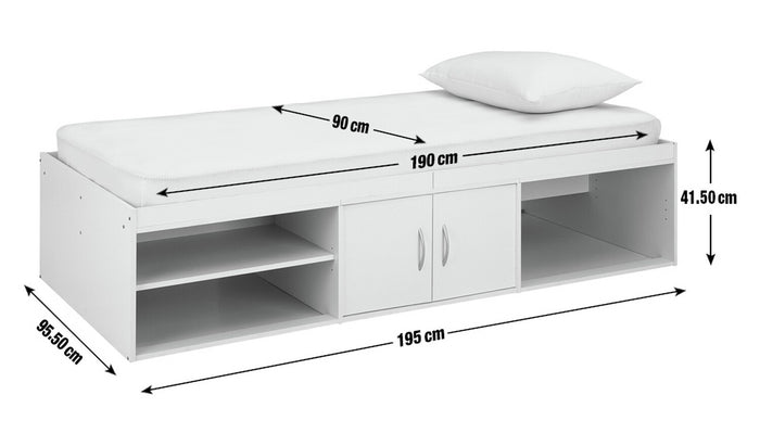 Freddie Cabin Bed Frame - White ( B Grade 53719 - 53723 - 53726 )
