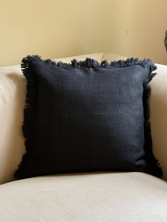 Gaya Woven Charcoal Pillow Cover