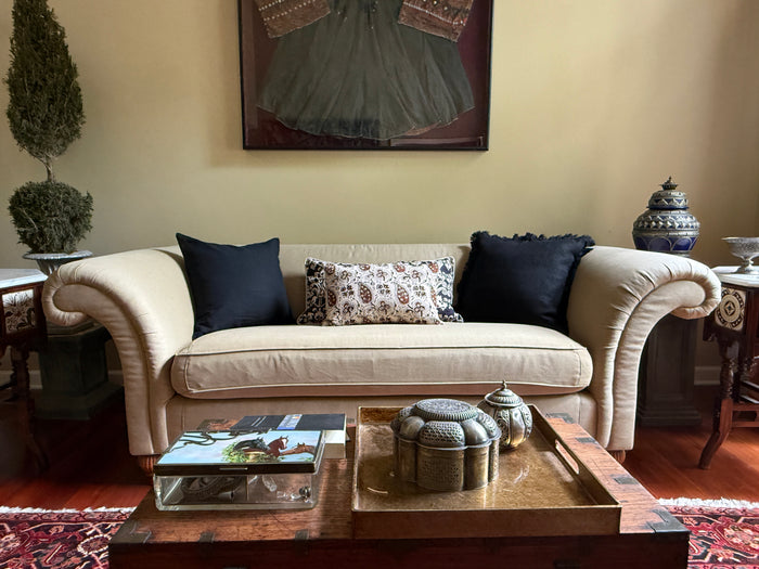 Gaya Woven Charcoal Pillow Cover