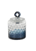 Glass Geometric Faceted Ombre Living Room Decorative Jars with Diamond Knobs
