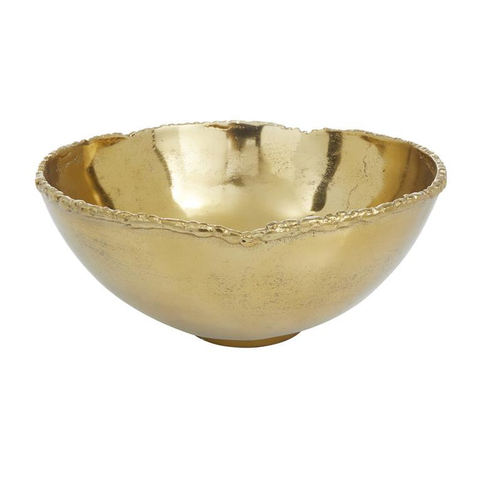 GOLD ALUMINUM DECORATIVE BOWL