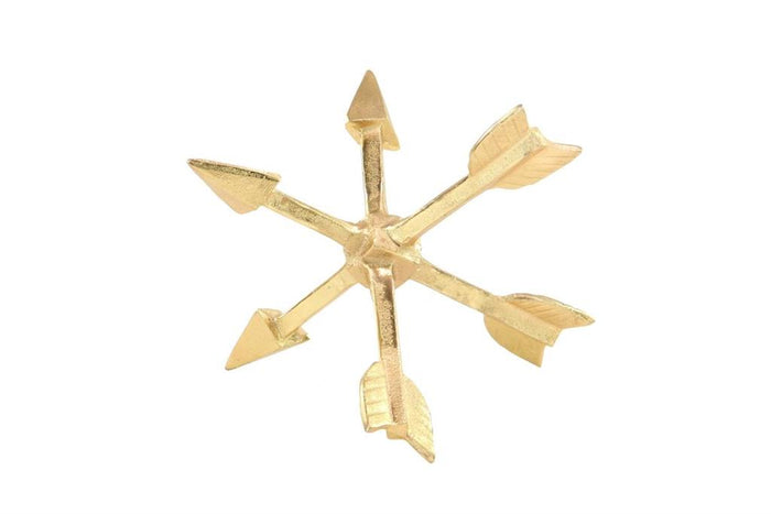 GOLD ALUMINUM GLAM GEOMETRIC SCULPTURE