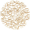 Gold Metal Abstract Overlapping Curved Sticks Home Wall Decor
