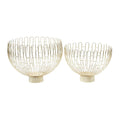 GOLD METAL CONTEMPORARY DECORATIVE BOWLS