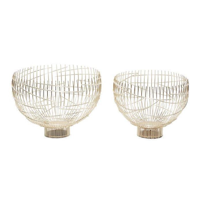 GOLD METAL CONTEMPORARY DECORATIVE BOWLS