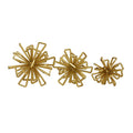 GOLD METAL GEOMETRIC SCULPTURE,