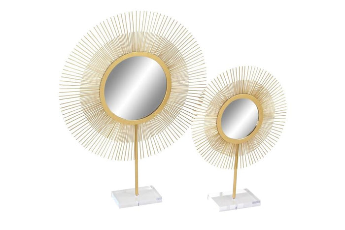 GOLD METAL GLAM GEOMETRIC SCULPTURE