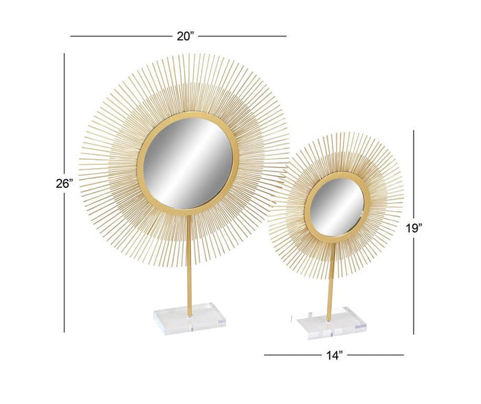 GOLD METAL GLAM GEOMETRIC SCULPTURE