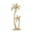GOLD POLYRESIN TREE PALM SCULPTURE,