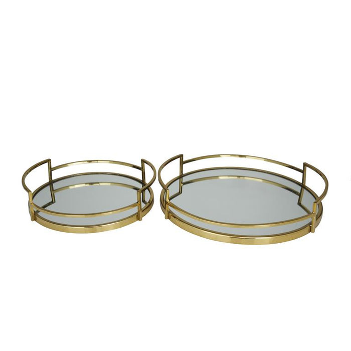GOLD STAINLESS STEEL MIRRORED TRAY