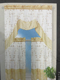 GOLDEN 3pc Kitchen Curtain Set