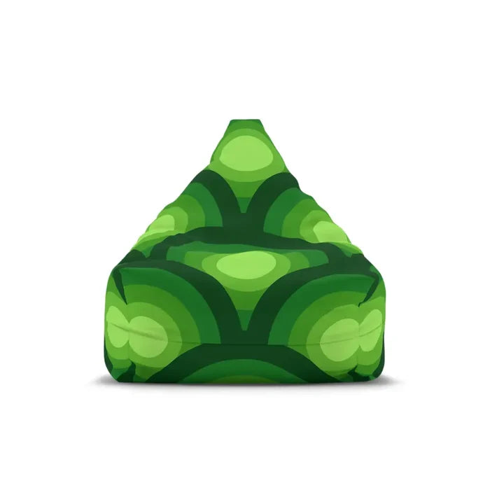 Green Shades Retro Bean Bag Chair Cover - Colorful Lounge Living Room Seat - 27’’ × 30’’ × 25’’ / Without insert
