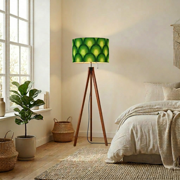 Green Shades Retro Bean Bag Chair Cover - Colorful Lounge Living Room Seat