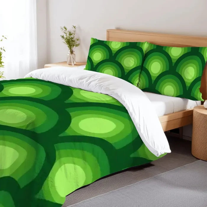 Green Shades Retro Bean Bag Chair Cover - Colorful Lounge Living Room Seat - retro bean bag