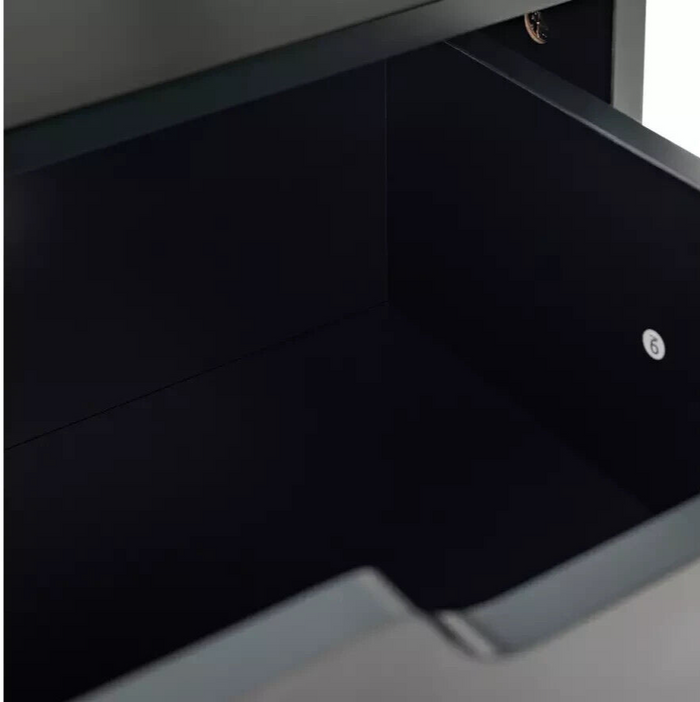 Habitat Dria 1 Drawer Glass Medium size Desk - Black