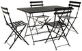 Habitat Eve 4 Seater Folding Metal Patio Set - Black (B+)