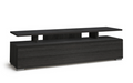 Habitat Floating Top TV Unit - Black & Brown | Media Stand with Storage Shelves