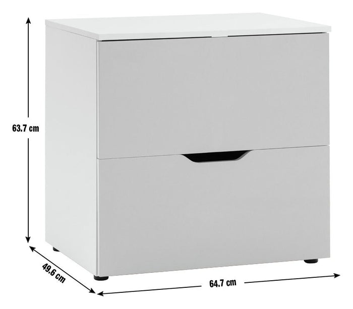 Habitat Kids Pod 2 Drawer Low Chest of Drawers - Orange